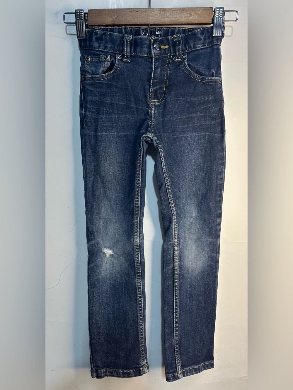 Wonder Nation Denim Slim Adjustable Waist Jeans Boys Size 6